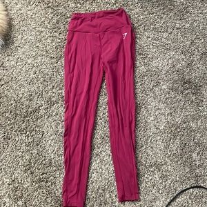 Red gym shark leggings